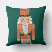 Nutcracker-Ballettzeichen Grün Kissen (Rückseite)