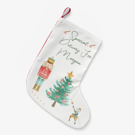 Nutcracker, Baum, Mouse King Christmas Strumpf Kleiner Weihnachtsstrumpf (Vorderansicht (hängend))