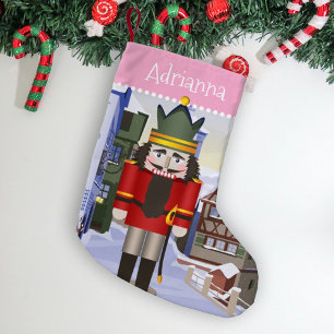 Nutcracker, bayerisch deutsch-rosa Personalisiert Kleiner Weihnachtsstrumpf