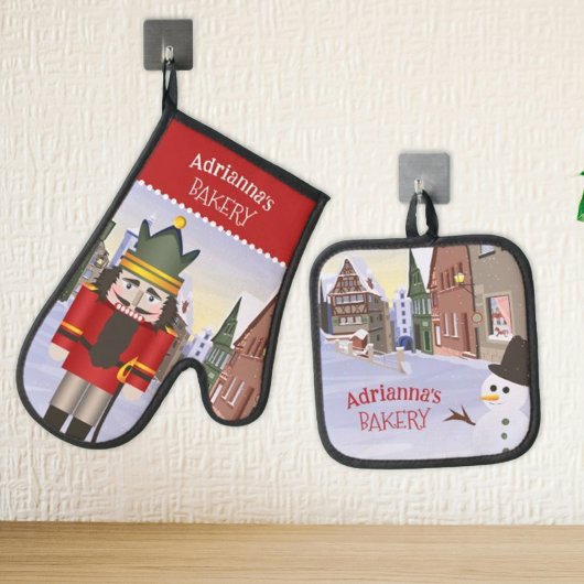 Nutcracker, bayerischer deutscher Towine Personali Ofenhandschuh & Topflappen-Set