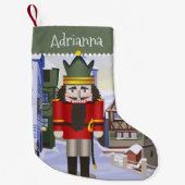 Nutcracker, bayerisches deutsches Grünes Personali Kleiner Weihnachtsstrumpf (Vorderseite)