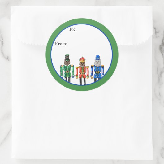Nutcracker Bears Sticker (Tasche)