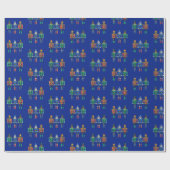 Nutcracker Bears Wrapping Paper Geschenkpapier (Flach)