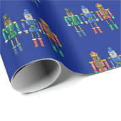 Nutcracker Bears Wrapping Paper Geschenkpapier (Rolleneckpunkt)