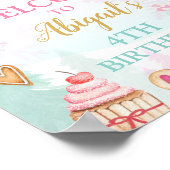 Nutcracker Begrüßungsland von Süßigkeiten Geburtst Poster (Ecke)