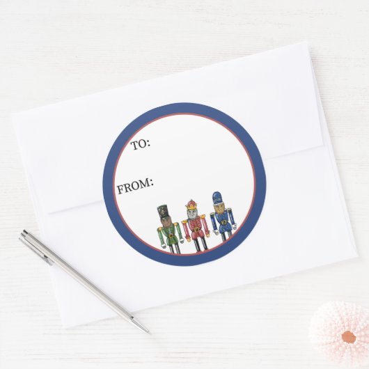 Nutcracker Bigfoot Runder Aufkleber (Umschlag)