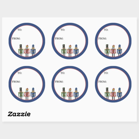 Nutcracker Bigfoot Runder Aufkleber (Blatt)