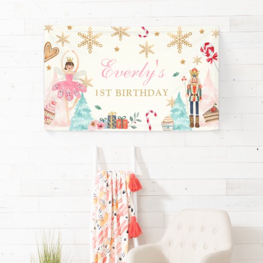 Nutcracker Birthday Fairy Land süße Kulisse Banner (Insitu)
