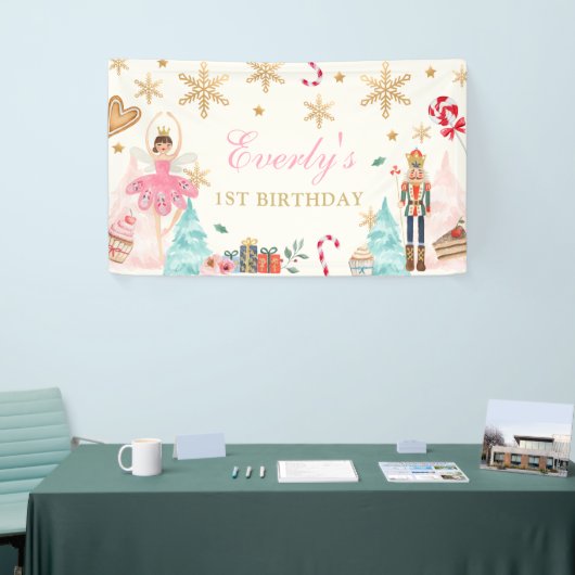 Nutcracker Birthday Fairy Land süße Kulisse Banner (Messeveranstaltung)