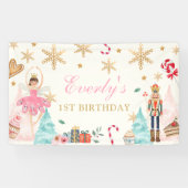 Nutcracker Birthday Fairy Land süße Kulisse Banner (Horizontal)