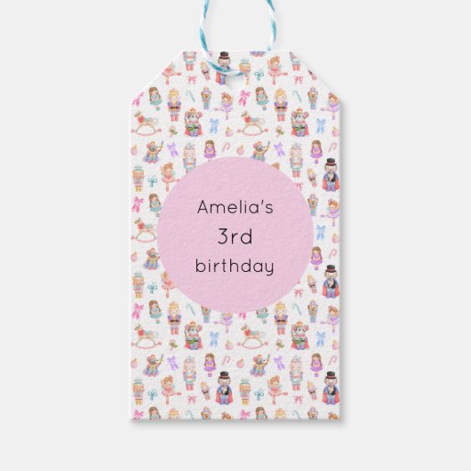 Nutcracker Birthday Geschenkanhänger (Vorderseite)