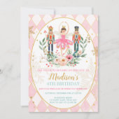 Nutcracker Birthday Girl Ballet Girl Sugl Plum Einladung (Vorderseite)