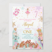 Nutcracker Birthday Girl Land der Süßigkeiten Fair Einladung (Vorderseite)