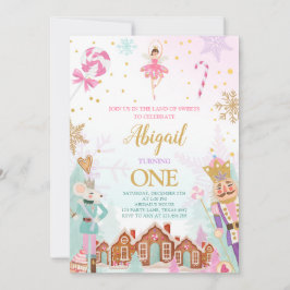 Nutcracker Birthday Girl Land der Süßigkeiten Fair Einladung