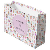 Nutcracker Birthday Große Geschenktüte (Rückseite Schrägansicht)