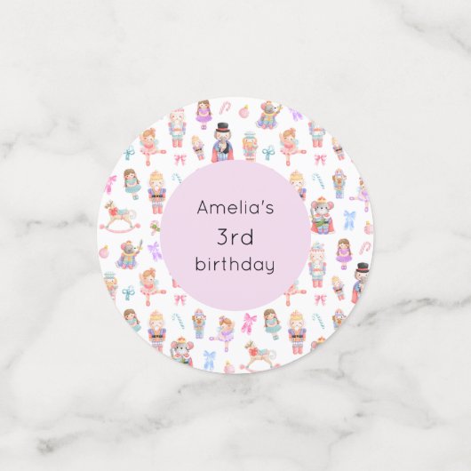 Nutcracker Birthday Konfetti (Klein Vorderseite)