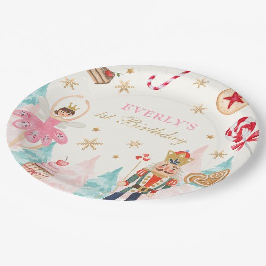 Nutcracker Birthday Land Sweet Birthday Party Pappteller (Schrägansicht)