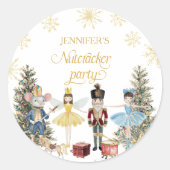 Nutcracker Birthday Party Runder Aufkleber (Vorderseite)