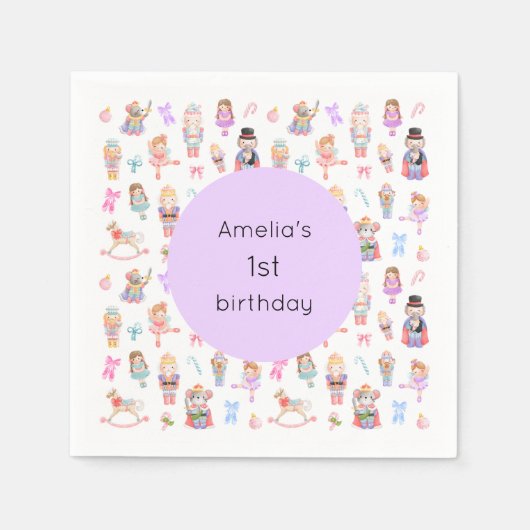 Nutcracker Birthday Serviette (Vorderseite)