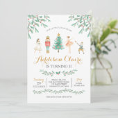 Nutcracker Birthday Sugar Plum Fee Weihnachten Einladung (Stehend Vorderseite)