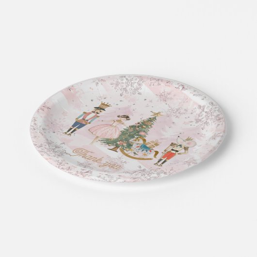 Nutcracker Birthday Sugar Plum Pappteller (Schrägansicht)