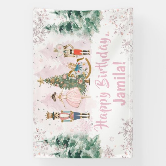 Nutcracker Birthday Sugar Plum Party Banner (Vertikal)