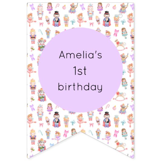 Nutcracker Birthday Wimpelkette (Erste Fahne)