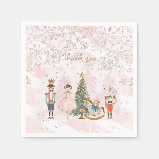 Nutcracker Birthday Wonderland Party Serviette (Vorderseite)