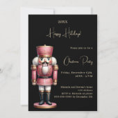 Nutcracker Black Christmas Party Einladung (Vorderseite)