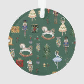 Nutcracker blauer Goldballerina erste Weihnachten Ornament (Rückseite)