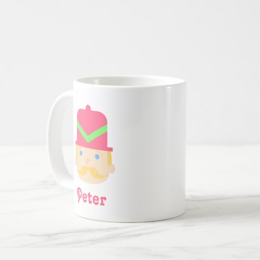 Nutcracker Blond Pink Hat Kaffeetasse (Vorderseite Links)