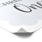 Nutcracker Blue Winter Onederland Geburtstagsempfa Poster (Ecke)