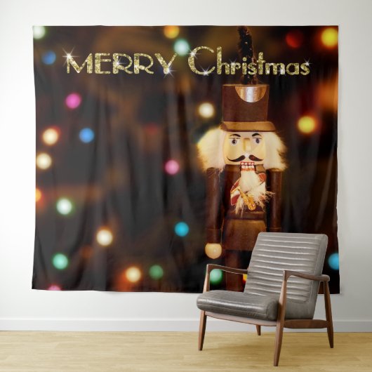 Nutcracker Bokeh Weihnachts-Foto Stand Hintergrund Wandteppich (Beispiel (Horizontal))