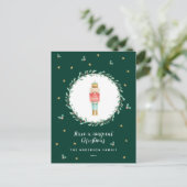 Nutcracker botanische niedliche Weihnachtspostkart Postkarte (Stehend Vorderseite)