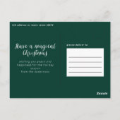 Nutcracker botanische niedliche Weihnachtspostkart Postkarte (Rückseite)