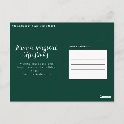 Nutcracker botanische niedliche Weihnachtspostkart Postkarte (Rückseite)