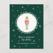 Nutcracker botanische niedliche Weihnachtspostkart Postkarte (Vorderseite)