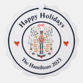 Nutcracker Bows Weihnachts-Foto Ornament Card Karte (Vorderseite)