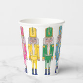 Nutcracker Bright und Sweet Whimsical Weihnachten Pappbecher (Rückseite)