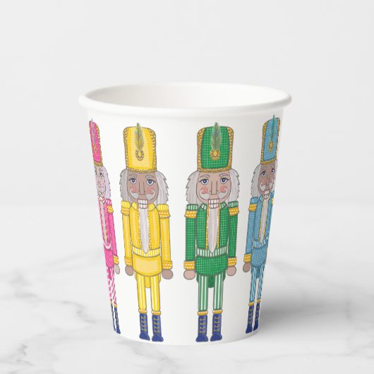 Nutcracker Bright und Sweet Whimsical Weihnachten Pappbecher (Vorderseite)