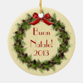 Nutcracker Buon Natale Italian Christmas Ornament (Hinten)
