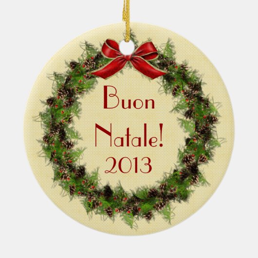 Nutcracker Buon Natale Italian Christmas Ornament (Hinten)