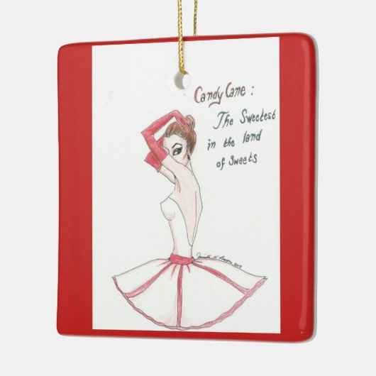 Nutcracker Candy Cane Ornament. Keramikornament (Links)