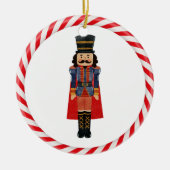 Nutcracker Candy Cane Red Thema Weihnachtsbaum Keramik Ornament (Vorne)