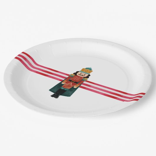 Nutcracker Candy Red Christmas Party Paper Teller (Schrägansicht)