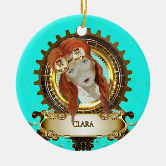 Nutcracker Ceramic Circle Ornament CLARA (Vorne)