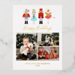 Nutcracker Characters Christmas 3 Foto Collage Folie Einladungspostkarte<br><div class="desc">Fröhliches und luftiges Weihnachtsdesign inspiriert durch das berühmte Ballett "The Nutcracker" von Pyotr Ilyich Tchaikovsky aus dem Jahr 1892,  ein Urlaubssklassiker mit einer modernen und skurrilen Drehung.</div>