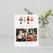 Nutcracker Characters Christmas 3 Foto Collage Folie Einladungspostkarte (Stehend vorne)