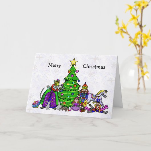 Nutcracker Characters Funny Christmas Card Karte (Gelbe Blume)