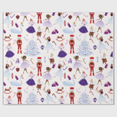 Nutcracker Characters Soldiers Mouse King Toys Geschenkpapier (Flach)